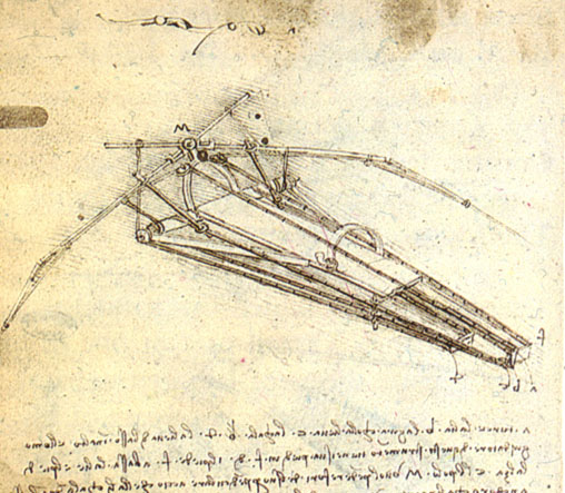flying machine - by leonardo da vinci