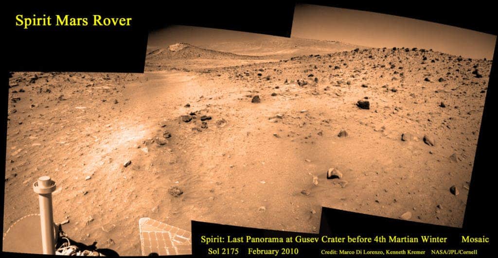 Mars Spirit Rover last transmitted image 