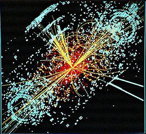 A computer generated image of a Higgs interaction