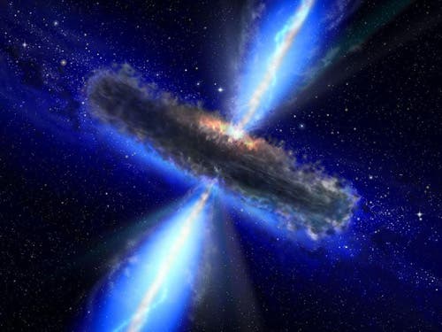 Artist impression of a quasar. (c) NASA/ESA
