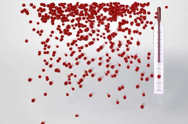 In a negative temperature system, temperatures get lower as more atoms pile up close to its maximum energy.
