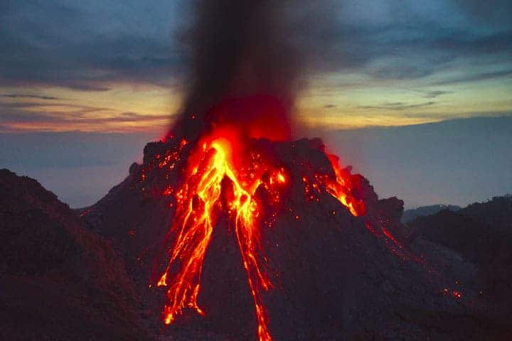 The Paluweh volcano; copyright Tom Pfeiffer.