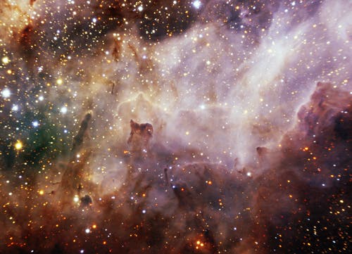 This FLAMINGOS-2 near-infrared image details part of the magnificent Swan Nebula (M17), where ultraviolet radiation streaming from young hot stars sculpts a dense region of dust and gas into myriad fanciful forms. M17 lies some 5,200 light-years distant in the constellation Sagittarius and is one of the most massive and luminous star-forming region's in our Galaxy. It is also one of the most studied. Field of view: 5.5 x 4.0 arcmin. Credit: Gemini Observatory/AURA