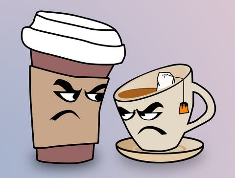 Tea vs coffee. A new study suggests coffee increases risk of non-cardiovascular mortality, while tea reduces these risks. Image: life-cafe.co.za