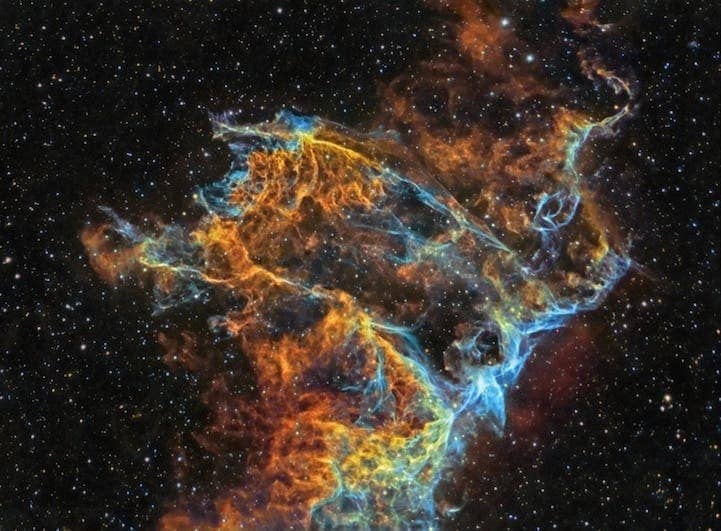 Veil Nebula Detail (IC 340) by J P Metsävainio (Finland)