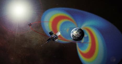 The Van Allen Probes (formerly known as the Radiation Belt Storm Probes (RBSP)) were designed to help us understand the sun’s influence on Earth and near-Earth space by studying the Earth’s radiation belts on various scales of space and time. Image: NASA