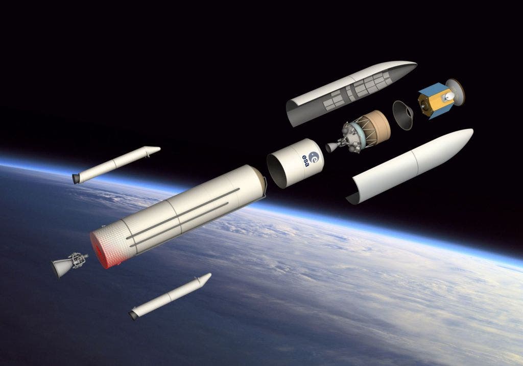 Ariane 6 broken down into its main components. Image: ESA