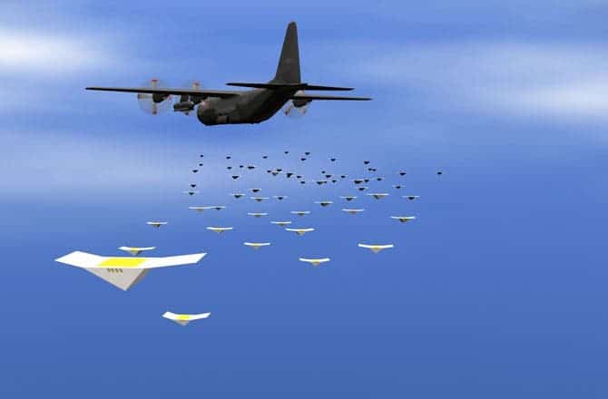 An airplane or balloon could drop hundreds of Cicadas behind enemy lines. Image: NAVAL RESEARCH LABORATORY