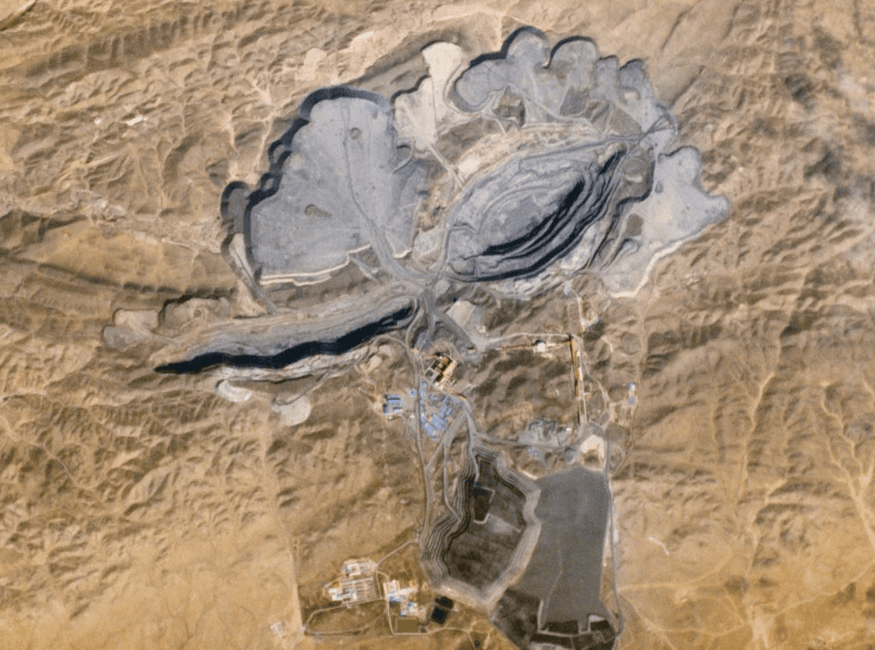 A gold mine in Northern China, image taken Sep. 28 2014. Image: Planet Labs