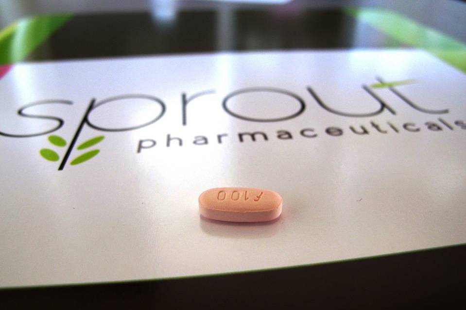 Flibanserin is a 100 mg tablet taken daily at bedtime that is under review forhelping women with low sexual desire to have more satisfying sexual experiences and less emotional distress. Photo credit: Sprout Pharmaceuticals