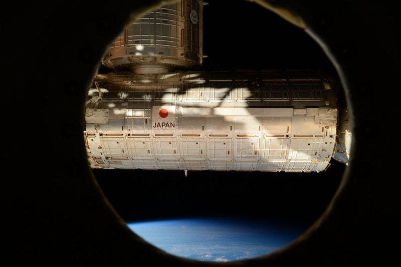 "Moved our closet (PMM) to this port on Node 3. Likely last picture ever to be taken from this window"