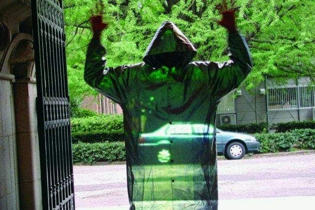 This is just an artsy photo, not a real invisibility cloak. Photo: E&T