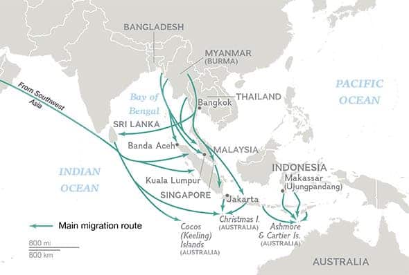 Southeastern Asia route