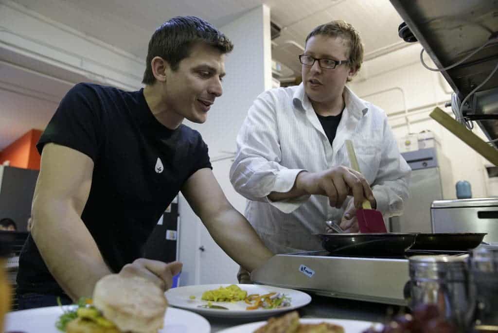 Hampton Creek,a San Francisco-based food startup best known for its egg-free mayonnaise spread and cookie dough, has garnered attention at every step of its recent development. Picture on the left is the company's CEO, Josh Tetrick.