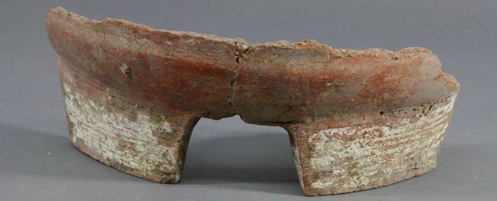 Stove fragment recovered from the site in China. Credit: Fulai Xing