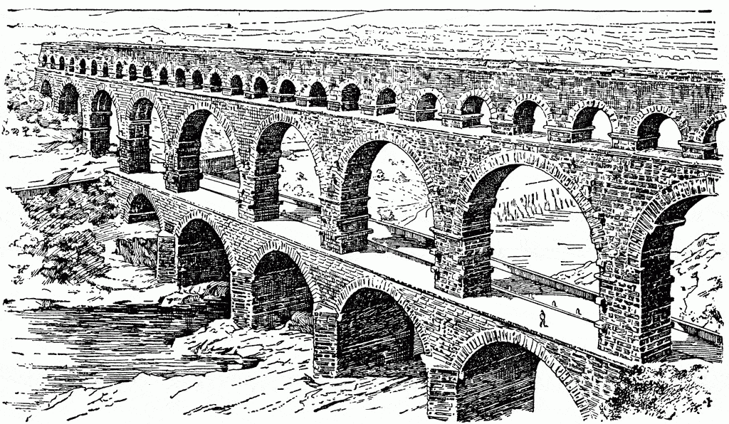 Artist impression of Roman aqueduct. Credit: esf.edu