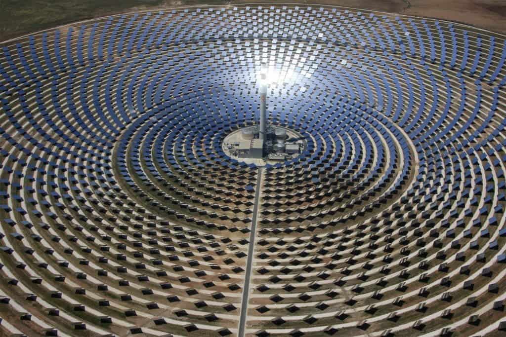 The 'Gemasolar' CSP plant situated near Seville in Spain. Credit: TORRESOL ENERGY