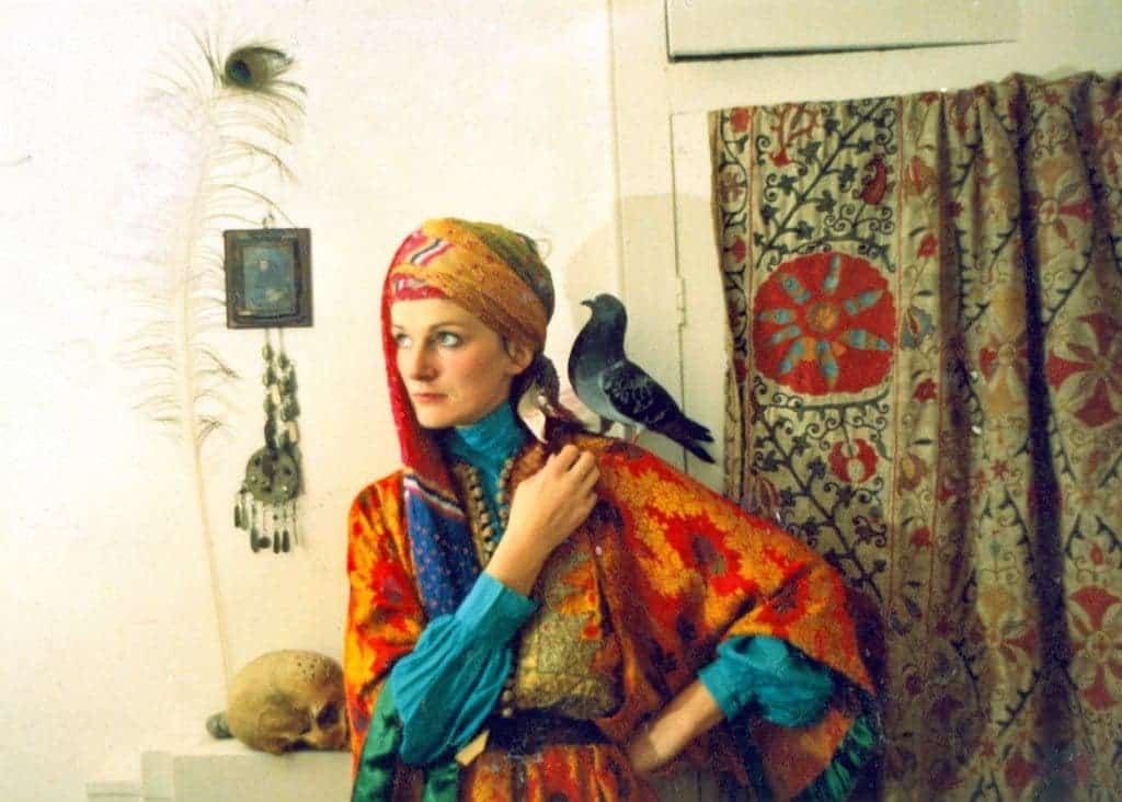 Amanda Feilding an hour after her trepanation, going to a party (Beckley Foundation)