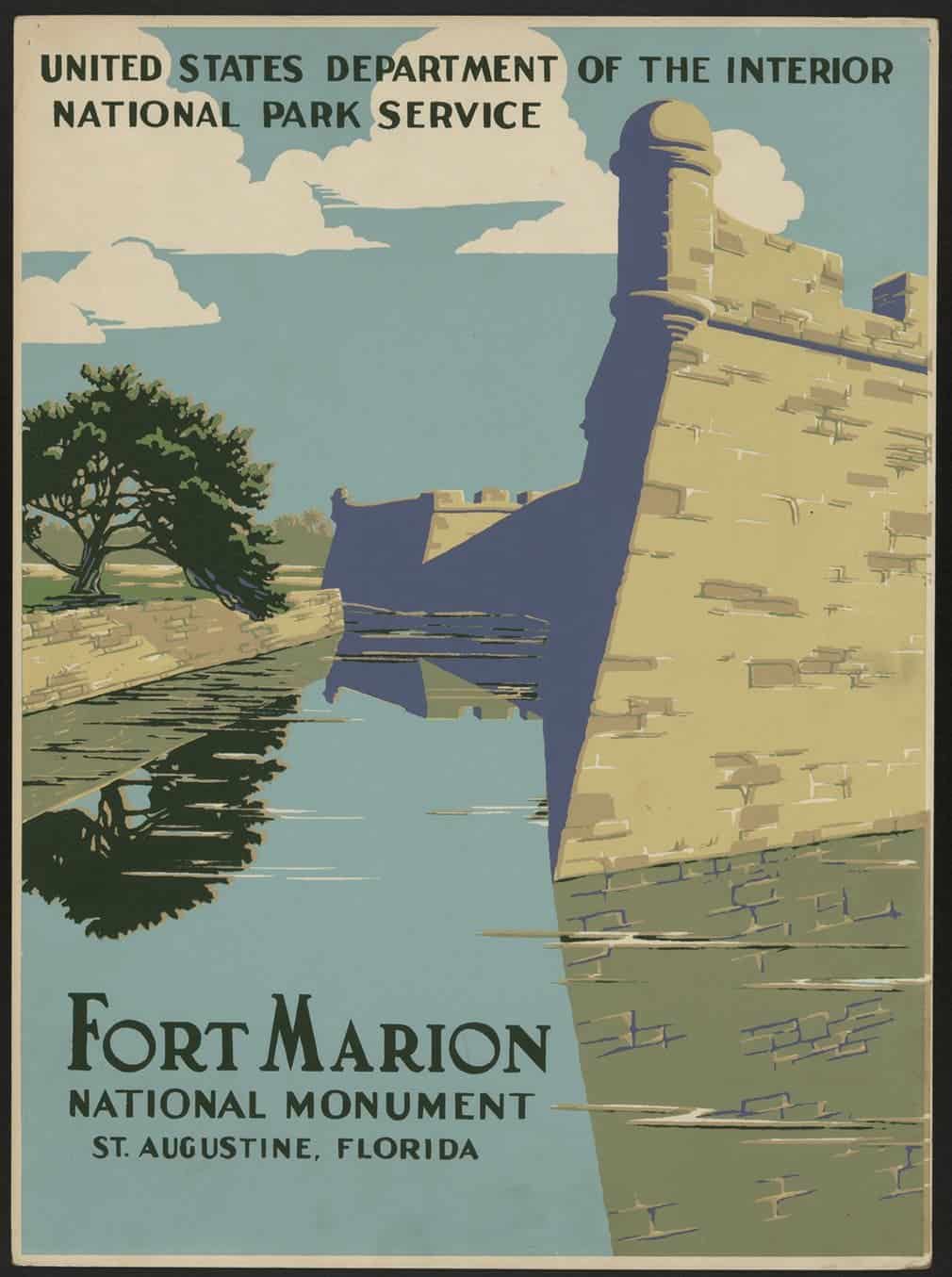 Fort Marion in Florida, 1938.