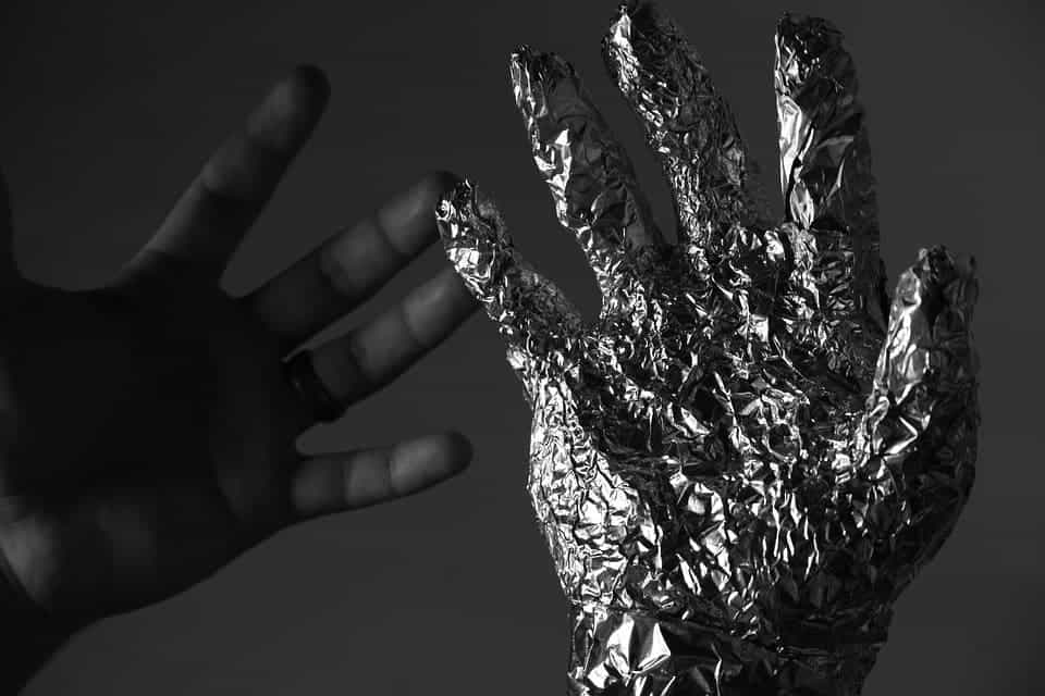Human and robot hand.