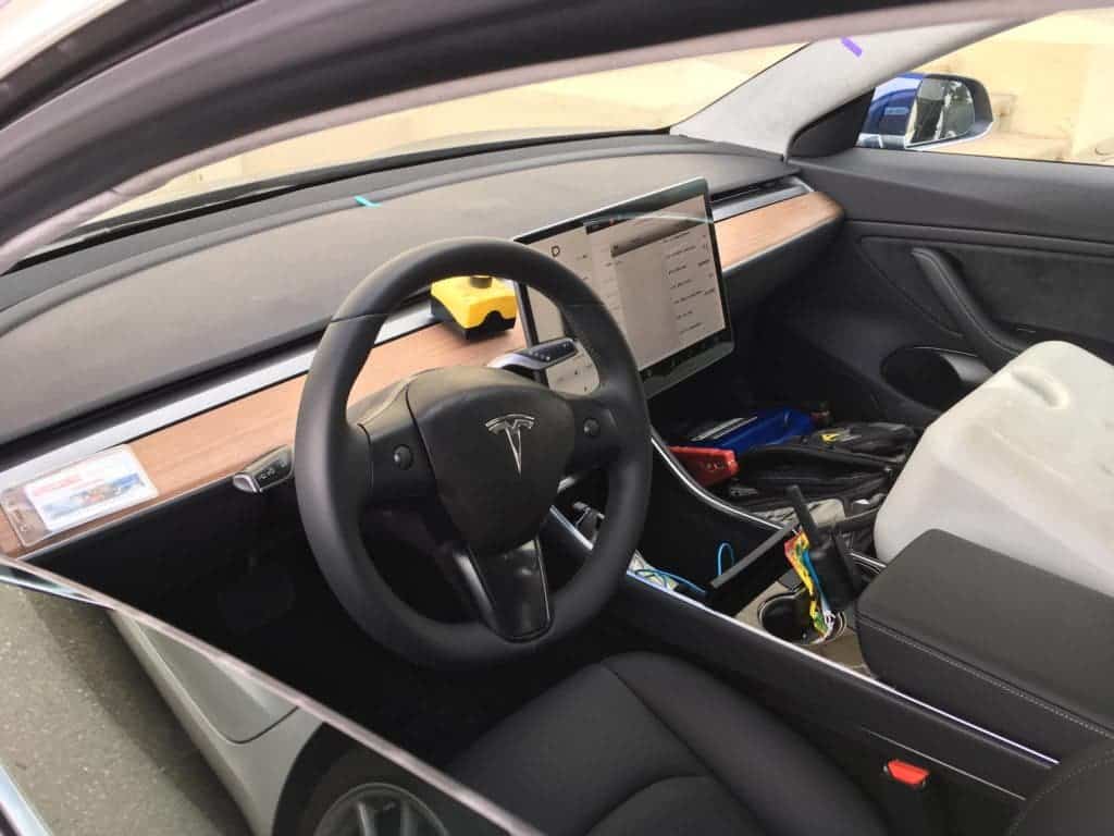Tesla Model 3 interior dashboard
