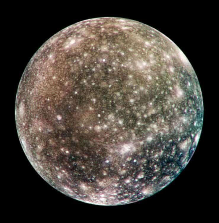 The crater-riddled Callisto. Credit: Wikimedia Commons.