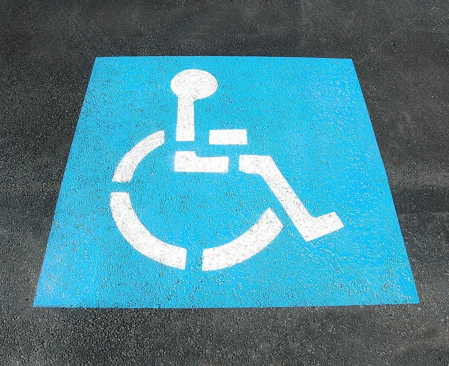 Parking sign wheelchair.