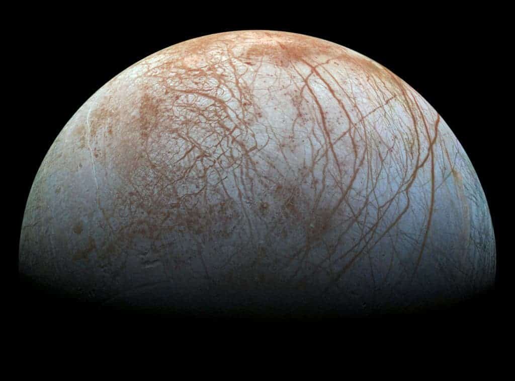 Jupiter's icy moon Europa. Credit: NASA.