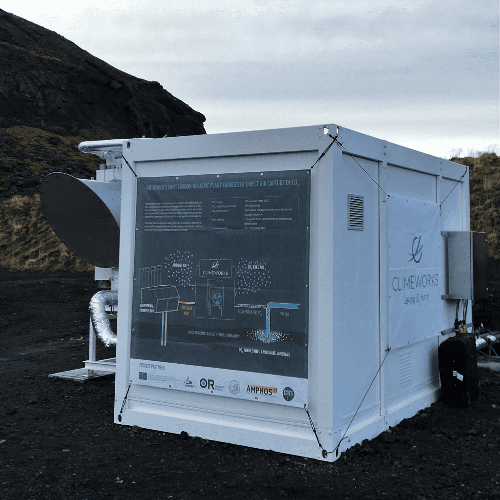 The DAC module installed in Iceland. Credit: Climeworks. 