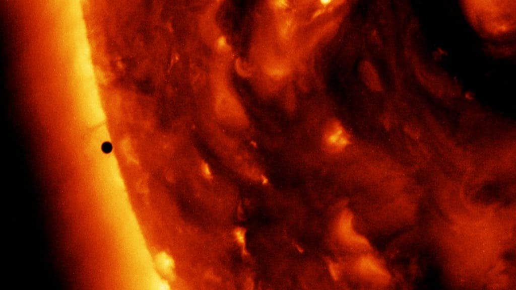 Mercury close to sun.