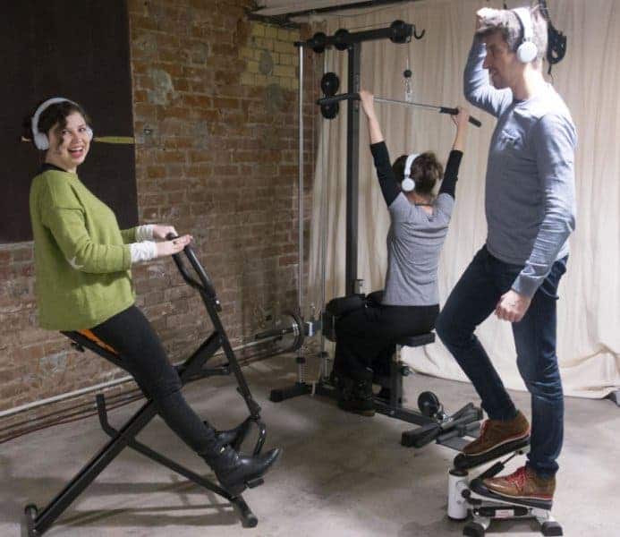 Researchers at Max Planck developed a new fitness technology called Jymmin makes us less sensitive to pain. Credit: Max Planck Institute For Human Cognitive and Brain Sciences. 