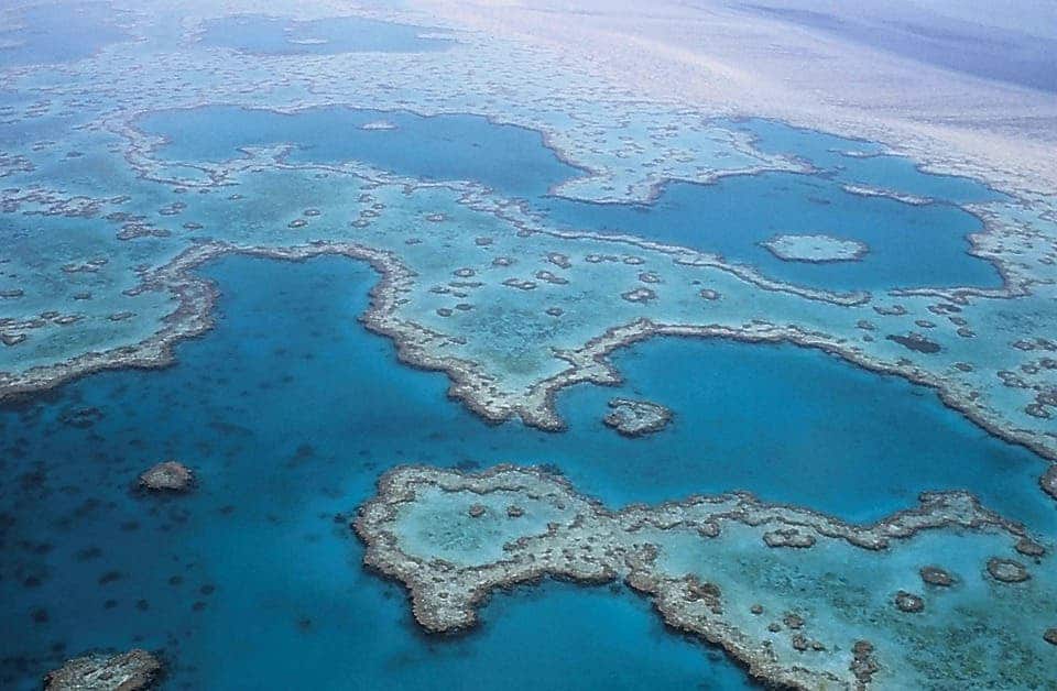 Aerial view of the Great Barrier Reef. Credit: Pixabay.