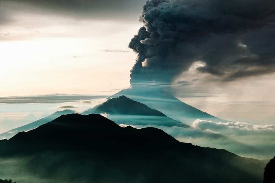 Bali eruption.