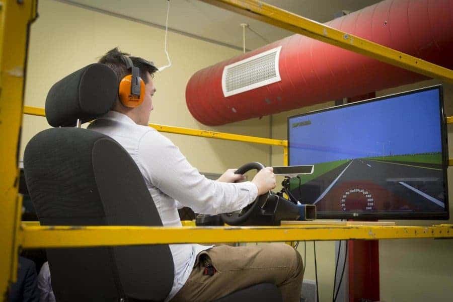 Driving simulator.