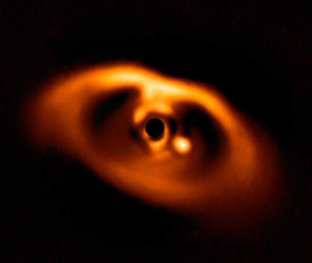Planet forming.