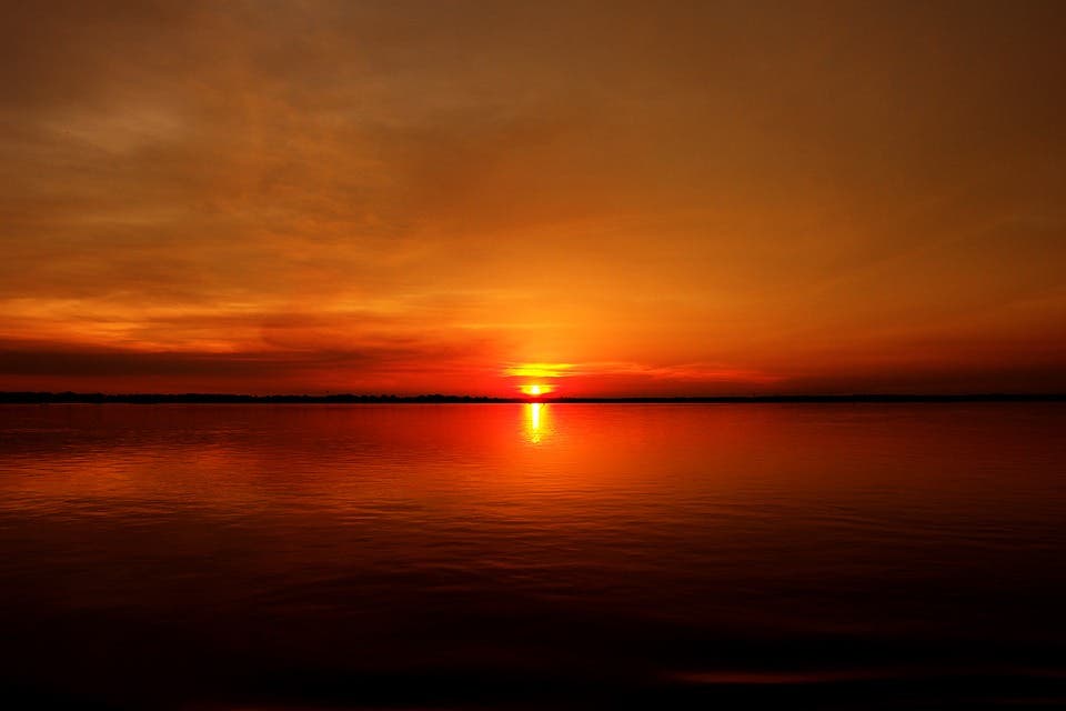 Amazon sunset.