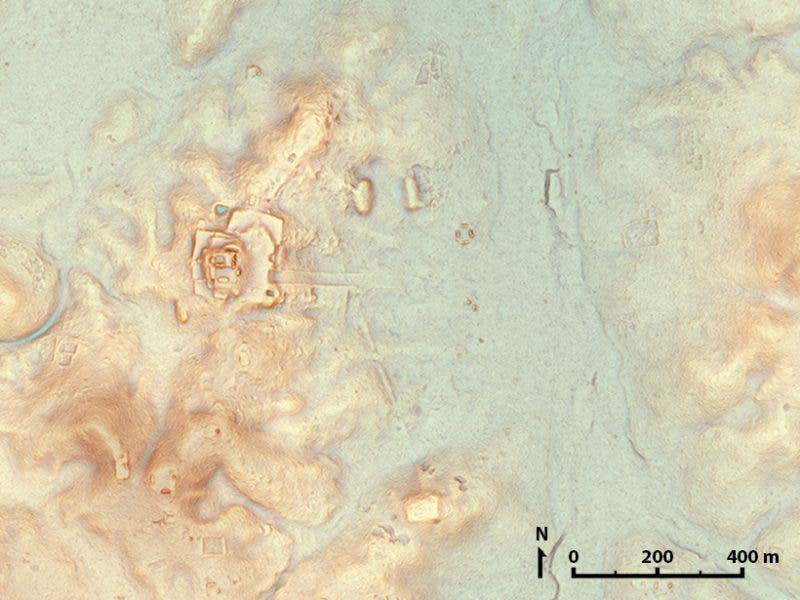 LiDAR map of another Maya settlements north of the ancient city of Tikal. Creidt: Luke Auld-Thomas/PACUNAM.