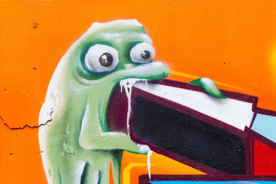 Saliva graffiti.