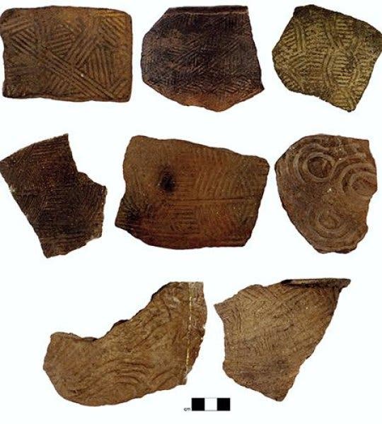 Pottery fragments.