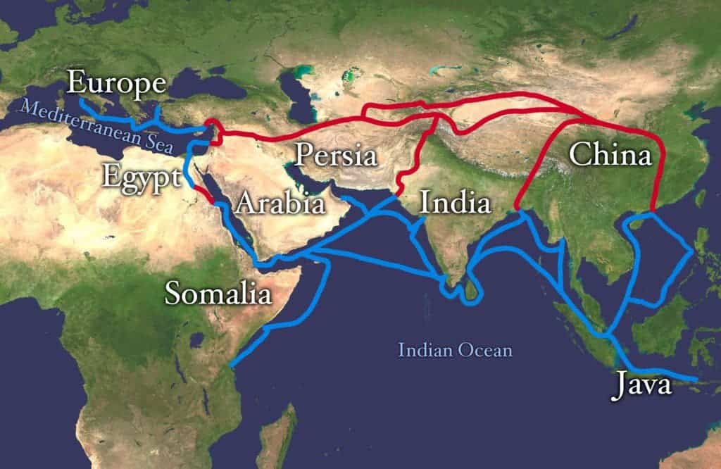Silk road. Credit: Wikimedia Commons.
