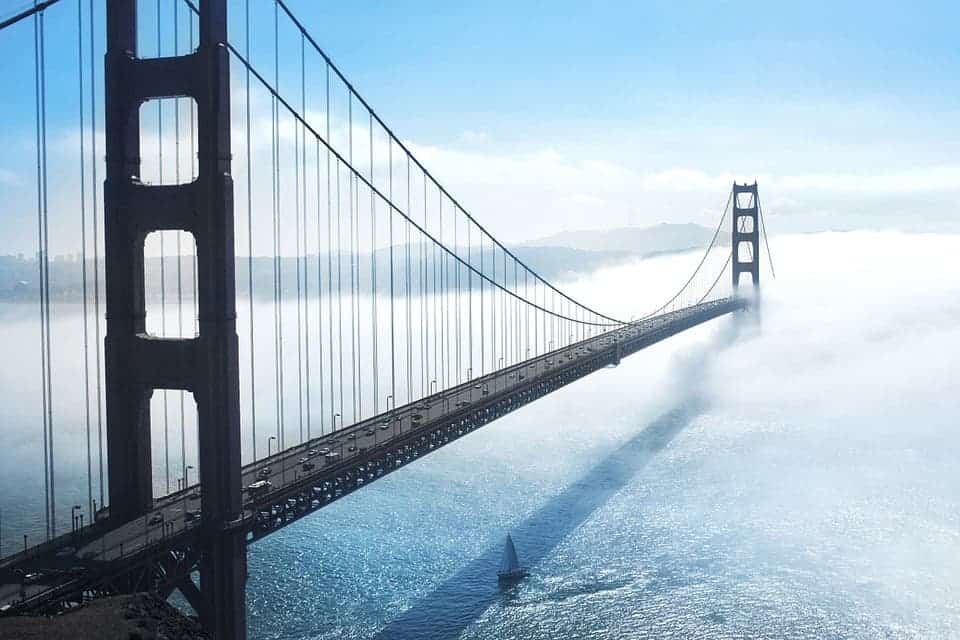 San Francisco's Golden Gate Bridge. Credit: Pixabay.