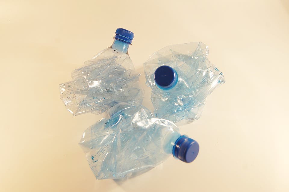 Plastic bottles.