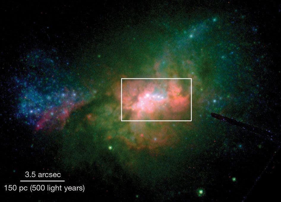 Henize 2–10: a dwarf galaxy that hides a massive secret ( Reines et al. (2011)) 