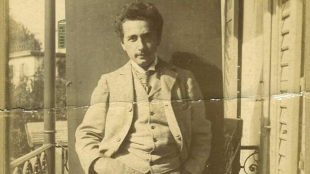 1905: young Albert Einstein contenplates the future, unaware he is about to change the way we think about time and space forever. (Original Author Unknown)