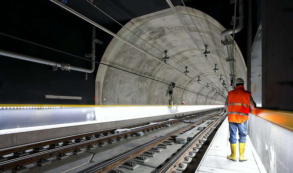 a civil engineer working in a tunnel