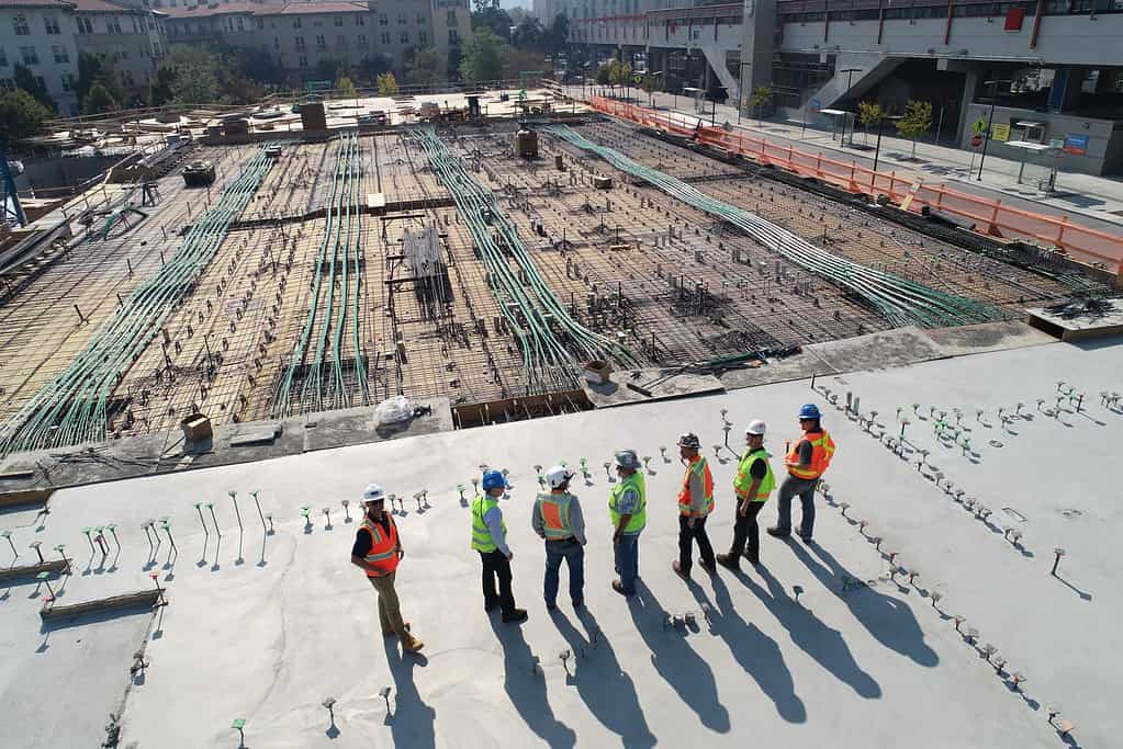 civil engineers on site