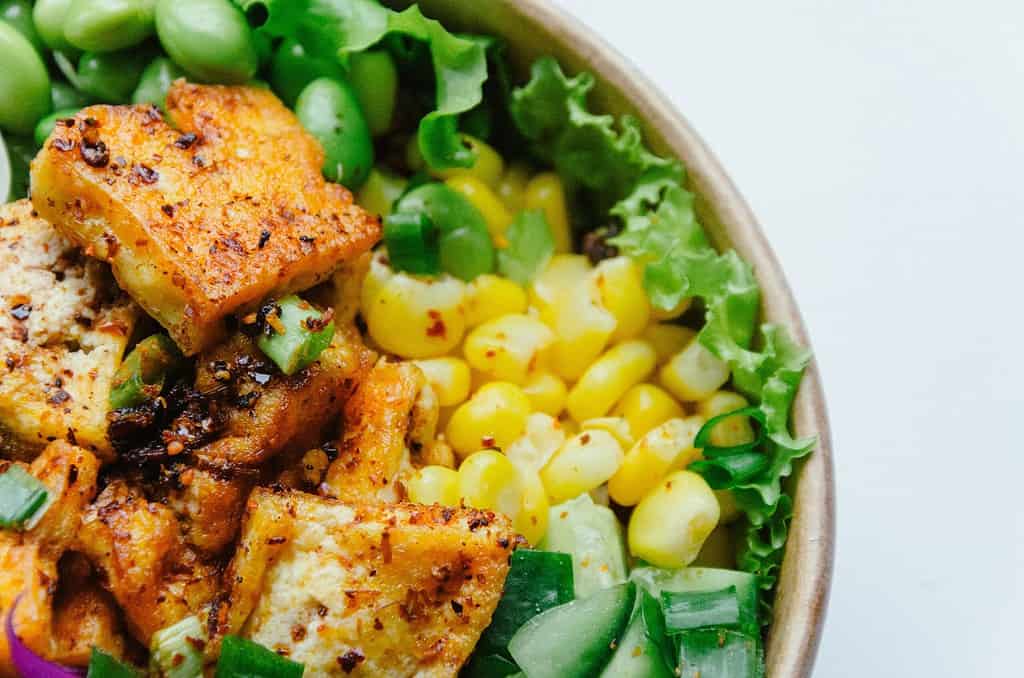 salad with tofu